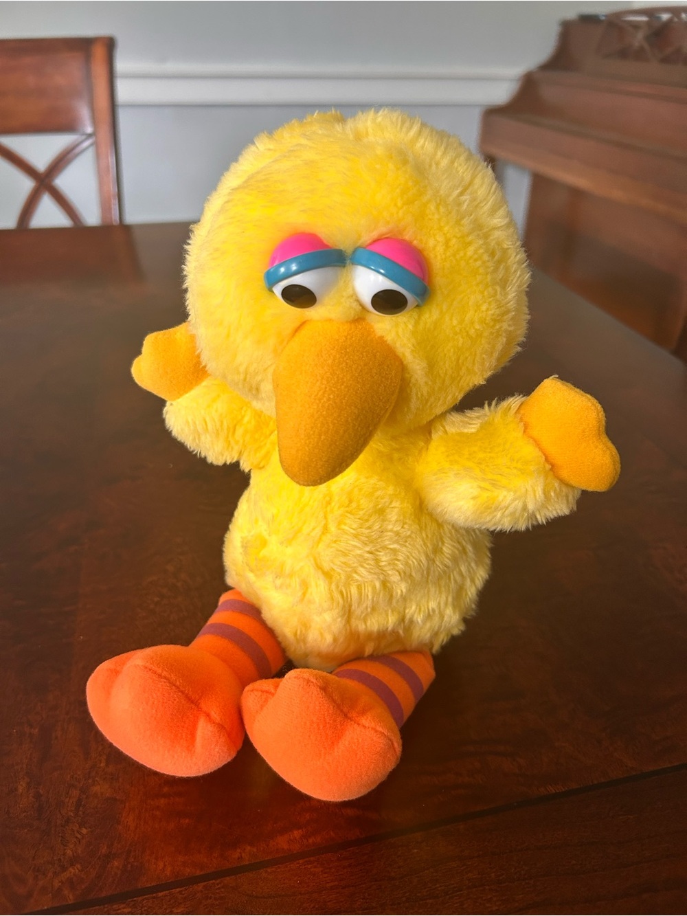 Sesame Street Baby Big Bird 12" Plush Stuffed Animal 80's Hasbro Softies Vintage